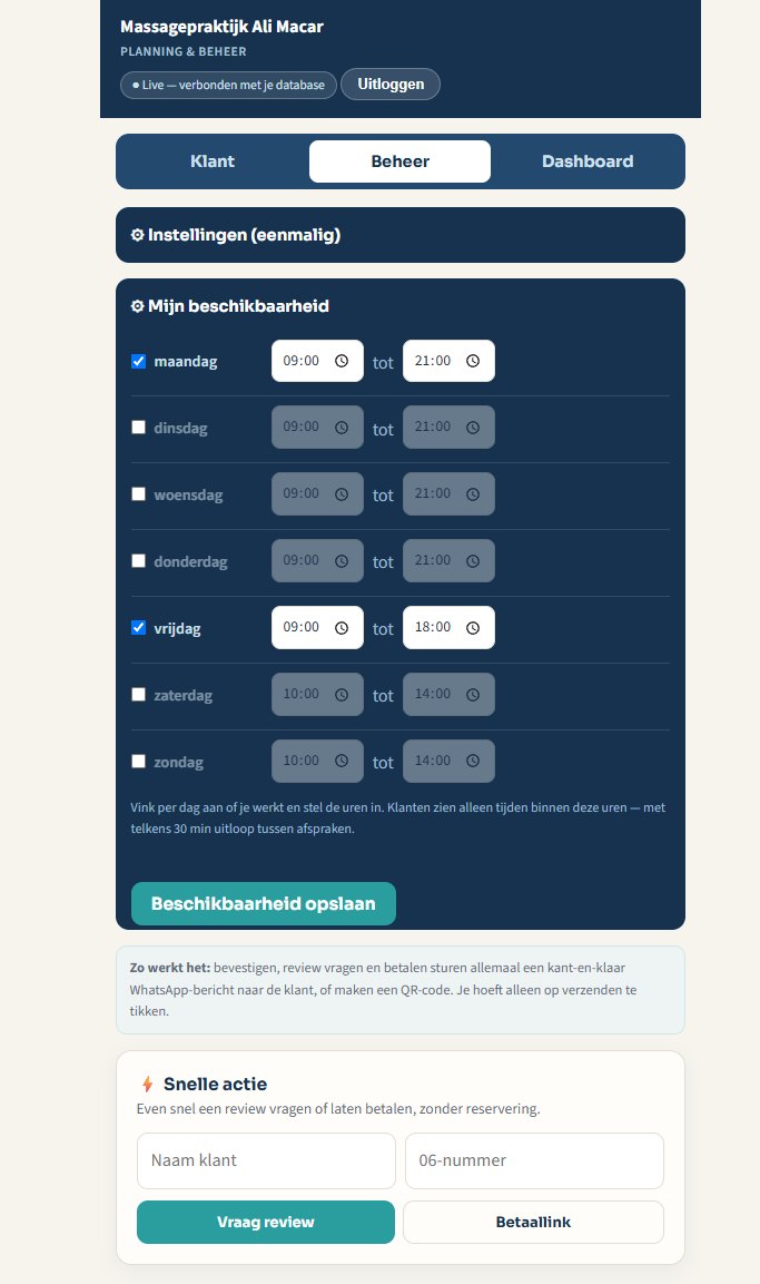 Beschikbaarheid per dag instellen